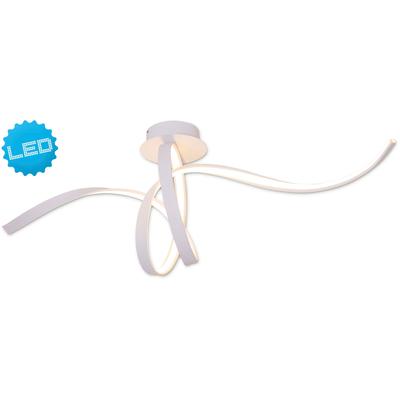 NÄVE LED Deckenleuchte "Odrive", weiß, 1 flammig, H: 42cm,, Lampen, dimmbar, schleifenähnlich geschwungene Leuchtstreifen, weiß, L: 120cm Image