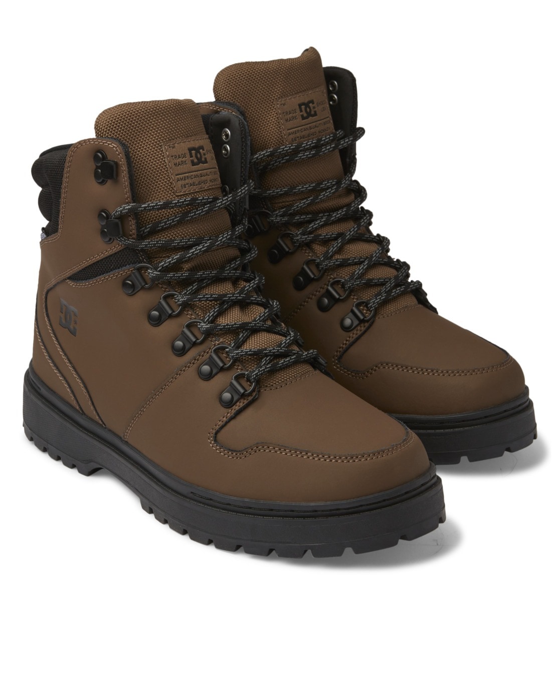 Stiefel DC SHOES "Peary Tr", Gr. 11(44,5), braun (braun, schwarz), Obermaterial: Leder (Kuh) / Futter: Textil / Außensohle: Gummi, Schuhe Image