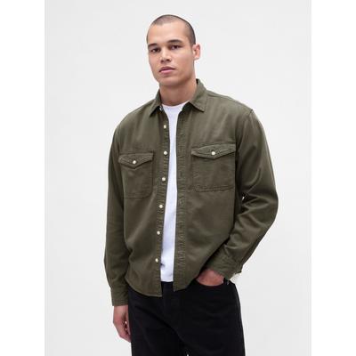 Gap Brown UltraSoft Denim Relaxed Shirt