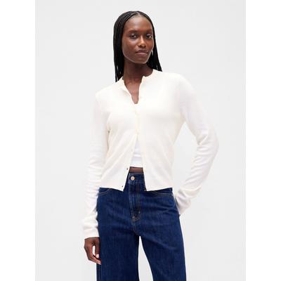 Gap White Soft Touch Crop Cardigan