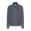 Strickjacke CAMEL ACTIVE, Herren, Gr. XL, blau (tinted blau), Web, Obermaterial: 70% Baumwolle, 30% Polyacryl, meliert, casual, regular fit taillenbedeckt, ohne Ausschnitt, Langarm Rippbündchen, Strickjacken, mit Logo Stickerei