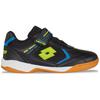 Hallenschuh LOTTO, Kinder, Gr. 26, gelb (schwarz, lime), Synthetik, Kunstfaser, mehrfarbig, sportlich, Schuhe, - mit nichtfärbender Sohle