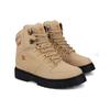 Stiefel DC SHOES "Peary Tr", Gr. 13(47), schwarz (tan, schwarz), Obermaterial: Leder (Kuh) / Futter: Textil / Außensohle: Gummi, Schuhe