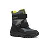 Winterstiefel GEOX "J HIMALAYA BOY B ABX", Kinder, Gr. 41, bunt (grau, lime), Textil, Synthetik, sportlich, Schuhe, Snowboots, Klettstiefel mit Warmfutter, Größenschablone zum Download