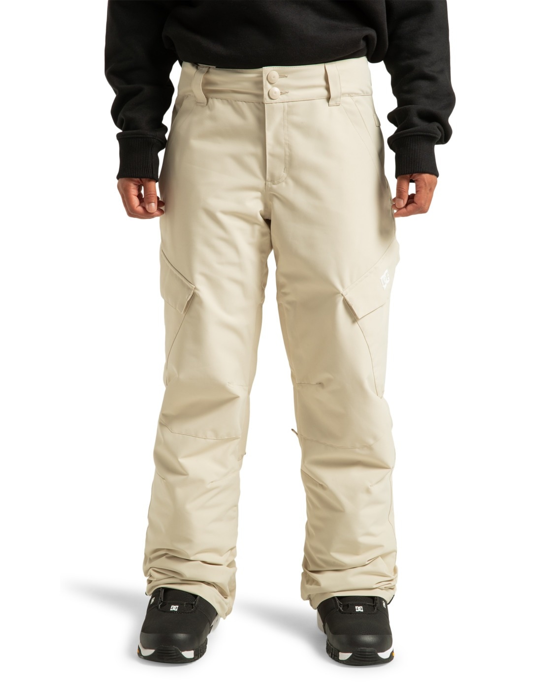 Snowboardhose DC SHOES "Nonchalant", Damen, Gr. L, oatmeal, 100% Polyester, Hosen