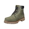 Schnürstiefelette BUGATTI "bugatti Stiefelette Leder", Herren, Gr. 42, grün (grün, schwarz), Leder, casual, Schuhe