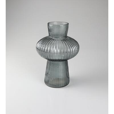 Dekovase AM DESIGN "aus Glas", grau (rauch), B:15cm H:21cm, Glas, Vasen, 2er Set, BxH: 15x21 cm Image