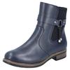 Winterstiefelette RIEKER, Damen, Gr. 42, schwarz (dunkelblau, schwarz), Lederimitat, Elastischer Einsatz, klassisch, Schuhe, Chelseaboots, Winterboots, Blockabsatz, mit Innenreißverschluss