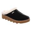 Pantoffel ROHDE "FOGGIA-D", Damen, Gr. 38, schwarz, Veloursleder, klassisch, Schuhe, Hausschuh, Clog mit herausnehmbarer Innensohle aus Lammwolle