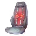 HoMedics Massagesitzauflage Shiatsu Massageauflage Rücken- und Schultermassagegerät - Deluxe-Massagesessel mit Wärmefunktion, Vibrationsmassage, entspannt Schulter-, Rücken- und Oberschenkel - Grau