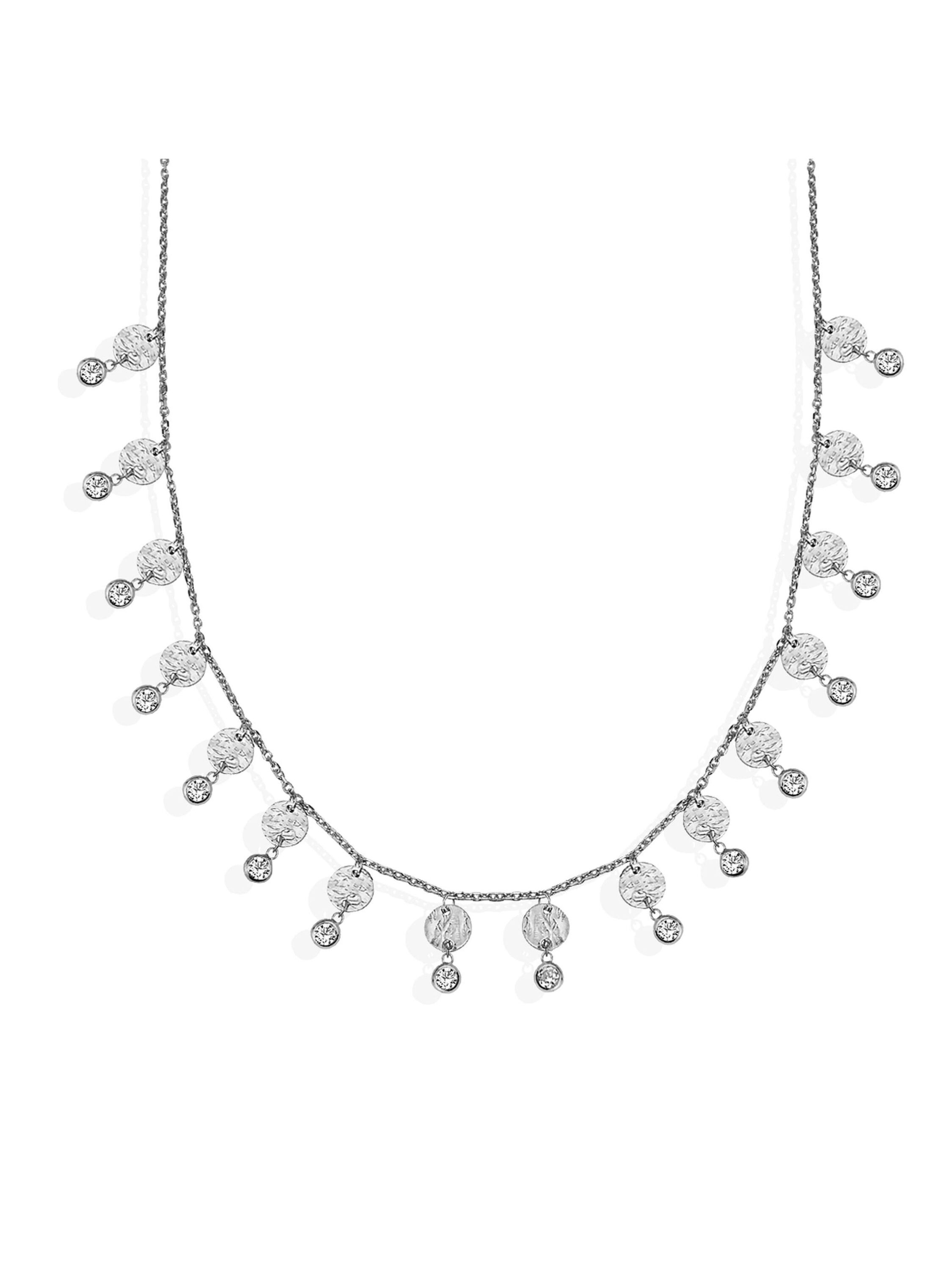 Dkeniz Anhänger mit Kette 925/- Sterling Silber Doppel Fundament Silberkette