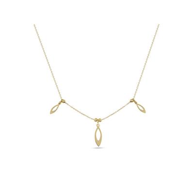 Dkeniz Anhänger mit Kette 925/- Sterling Silber vergoldet Pure Geometrie Silberkette Image