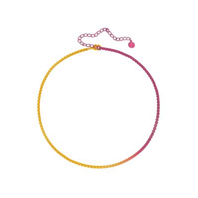 Fashionbox Kette Messing pink/orange lackiert Image