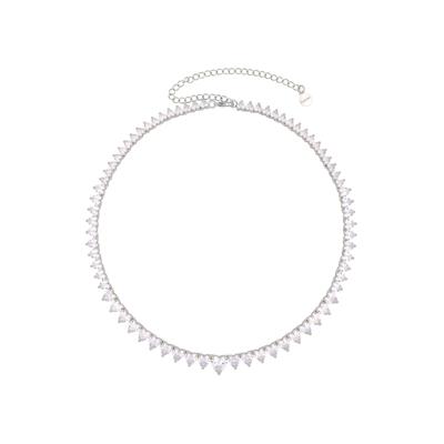 Fashionbox Collier rhodiniert Zirkonia weiss Mittelteil Zirkoniaherz weiss Image