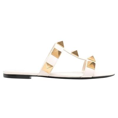 Valentino Garavani Roman Stud Leder Flachsandalen Image