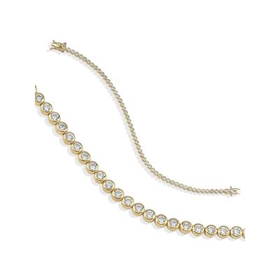 Dkeniz Armband 925/- Sterling Silber vergoldet Tennisarmband Image