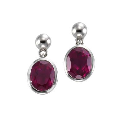 Jamelli Ohrringe Silber 925 rhodiniert mit pinkem Quarz (beh.) Image