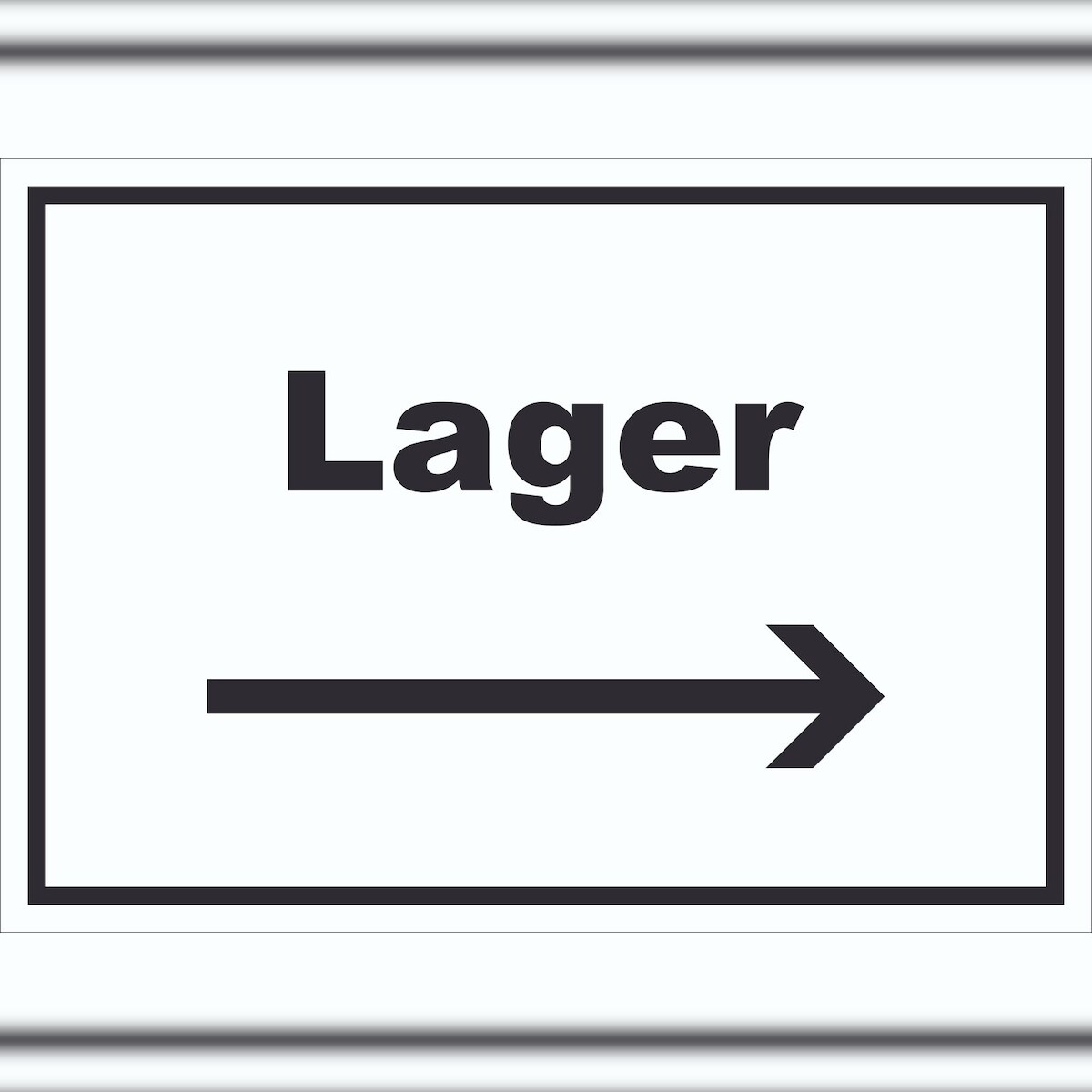 HB-Druck Lager Schild mit Text und Richtungspfeil rechts Storage Warenlager waagerecht A5 (148x210mm) Image