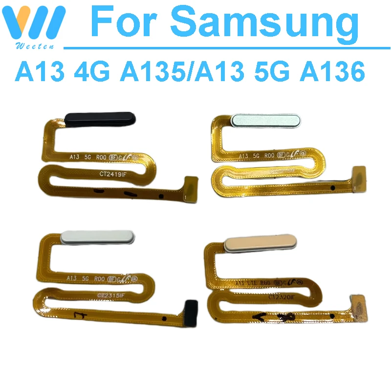 Capteur d'empreintes digitales, connecteur d'identification tactile, câble flexible avec bouton d'alimentation pour Samsung Galaxy A13 4G 5G A135 A136, pièces