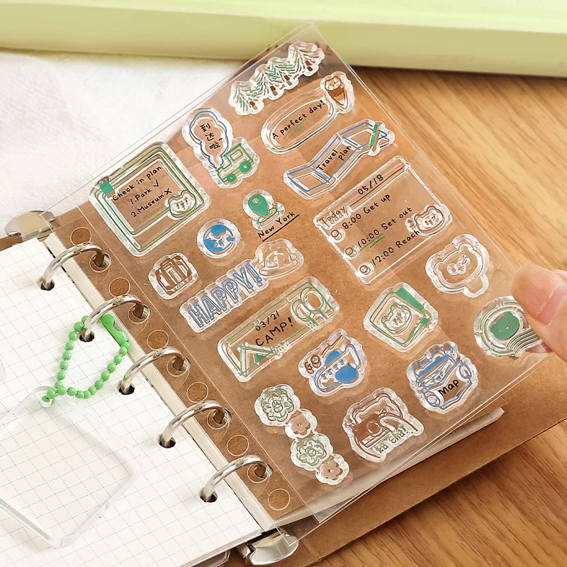 1. PC Daily Record Serie Einfache Ins Silikon Dichtung Nette Student Dichtung DIY Tagebuch Kreative Handbuch Sammelalbum Ästhetisches Material Image