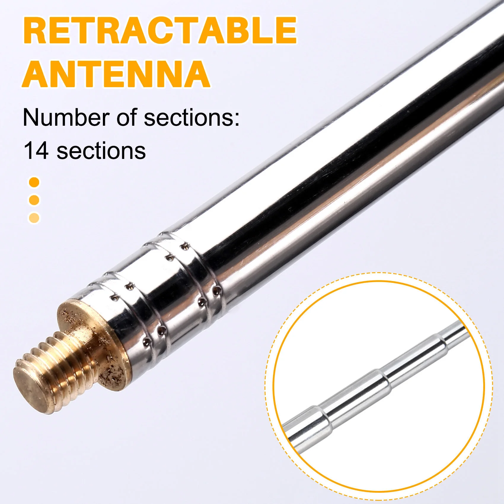 A40I 5,6 m Peitsche Zugstange Antenne für HF Radio Positive V Antenne GP Antenne Teleskopantenne DIY M10 Kurzwellenantenne Image