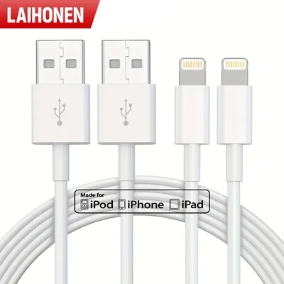 1/2 PCS USB Cable MFI certified for iPhone Charger Cord USB to Ligtning Chargers Cable for iPhone 14 Fast iPhone Charging Cable