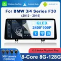 Android 14 Wireless Carplay Auto Radio Touch Screen Per BMW 3 4 serie F30 F31 F32 F33 F34 F36 NBT EVO Lettore Multimediale GPS