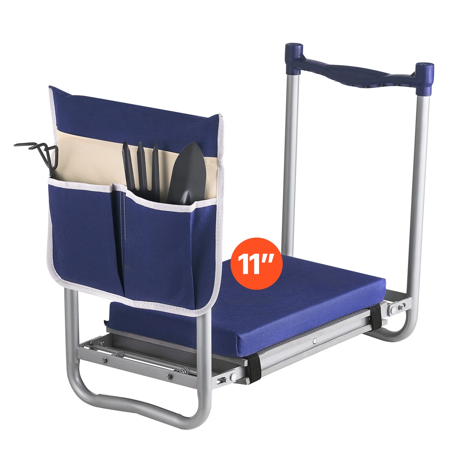 SucceBuy Garten-Kniebank und Sitz, 27,9 cm breit, dick, Kniepolster, robuster Garten-Kniehocker, klappbarer Gartensitz mit Werkzeugtasche Image