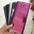 A+++ Copribatteria in vetro per LG V30 H930DS VS996 Custodia posteriore per porta posteriore con cornice per fotocamera + impronta digitale