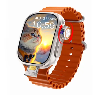 JC02 Pro 5G Smartwatch 2,29 Zoll Amoled gebogenes Display S10 Ultra 3 Smartwatch mit Drehkamera GPS WIFI NFC Kompass Videoanruf