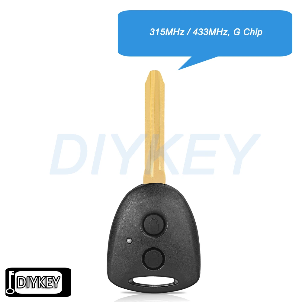 OEM PCB Board 2 Tasten Fernbedienung Auto Schlüsselanhänger 315 MHz 433 MHz G Chip Ersatz für Toyota Avanza 2016 2017 2018 Image
