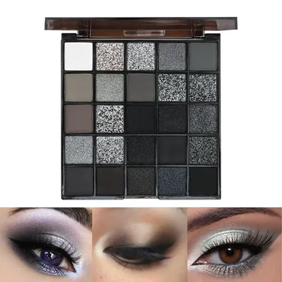 9/25 Colors Dark Punk Smoked Eyeshadow Palette Black Matte Eye Shadow Makeup Palette Brightening Shimmer Lying Eye Shadow