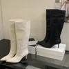 Aneikeh Spitz Frauen Kniehohe Stiefel Street Style Dünne High Heels Herbst Winter Party Prom Damen Schuhe