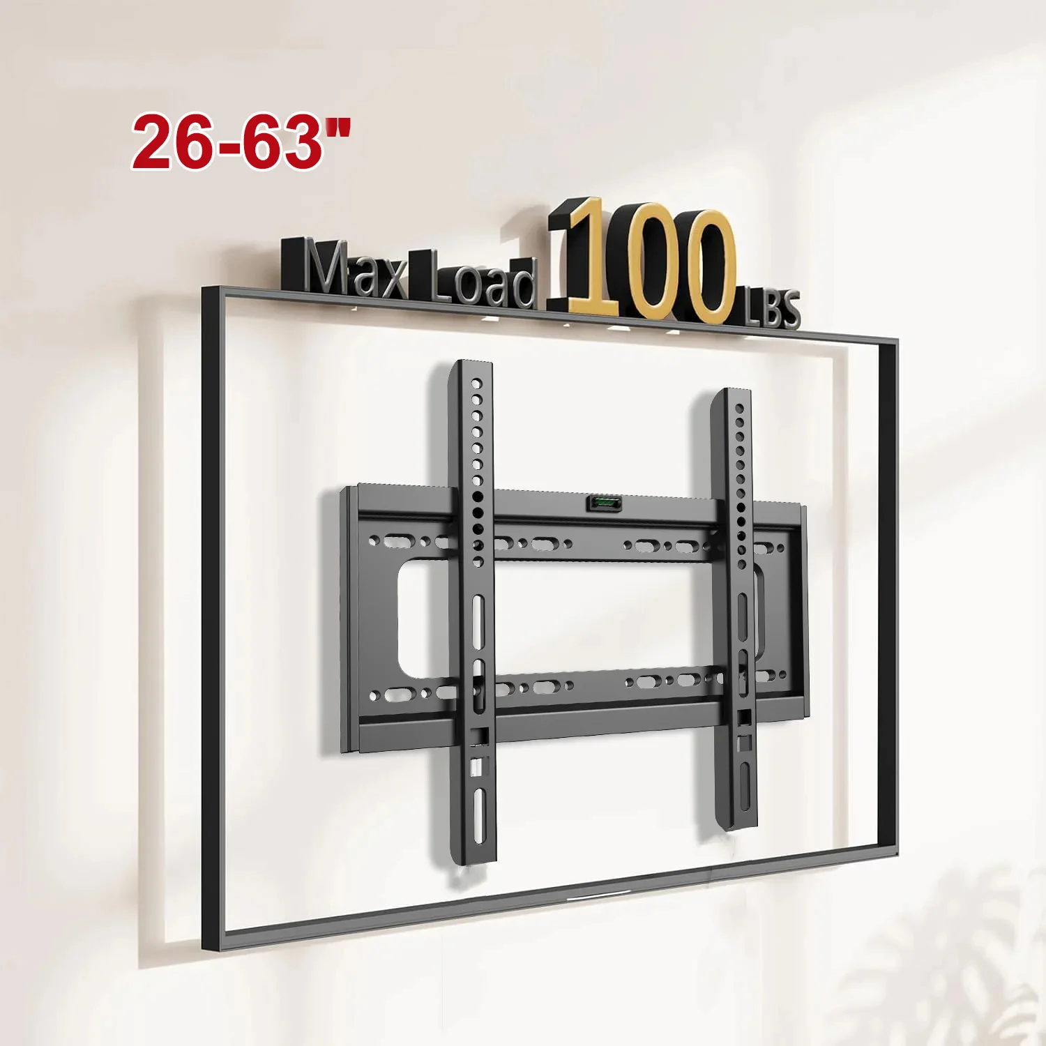 Universelle TV-Wandhalterung für die meisten 25–63 Zoll großen LED-Plasma-TV-Ständer, max. VESA 400 x 400 mm, 50 kg, platzsparende Home Goodies Image