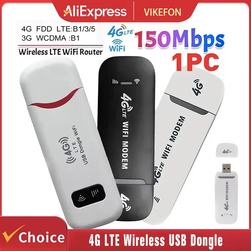 4G LTE Wireless USB Dongle Mobile Broadband 150Mbps Modem Stick 4G Sim Karte Wireless Router Home Office Wireless WiFi Adapter Image