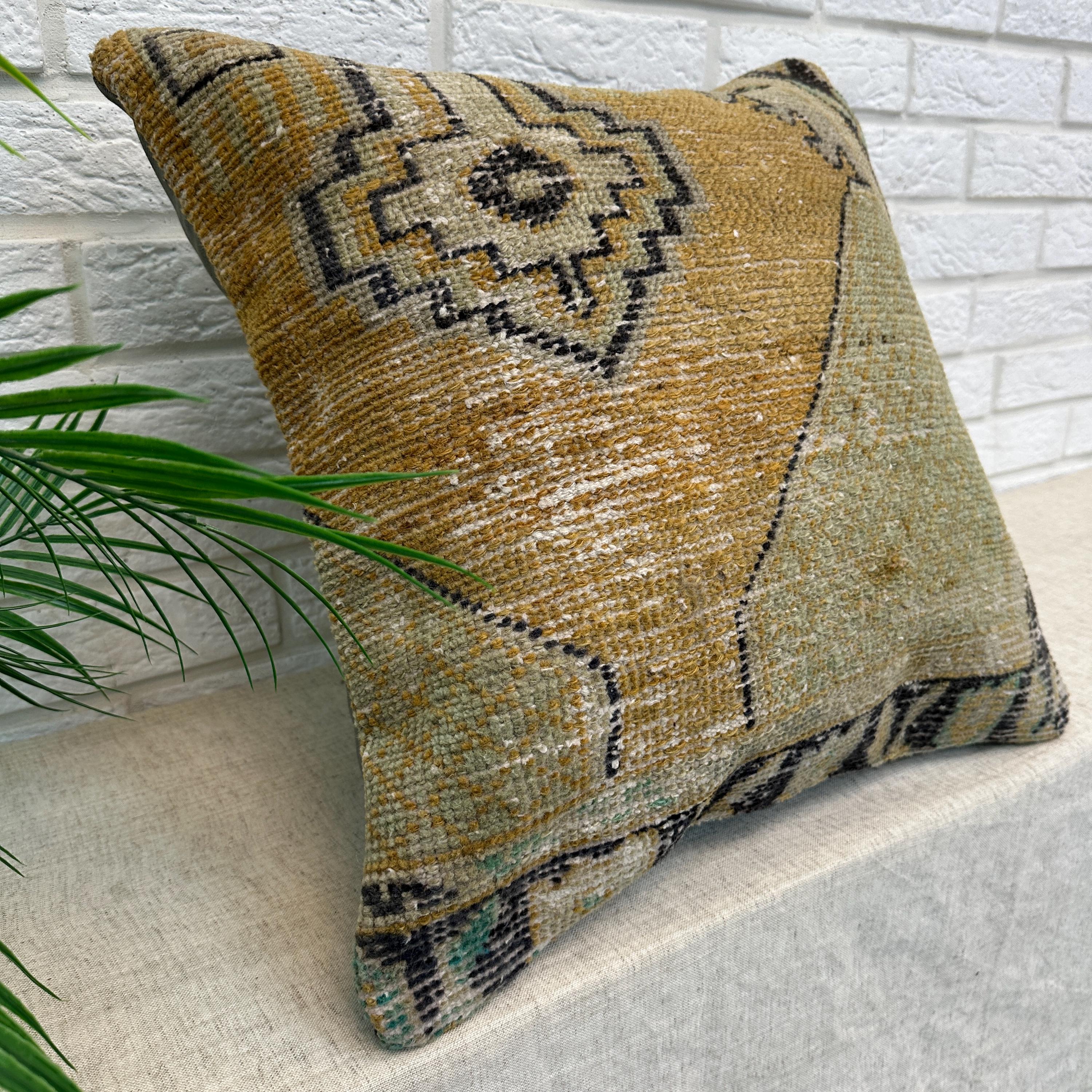 Cuscino decorativo 20x20, cuscino tappeto turco, cuscino vintage, federa per cuscino decorativo, cuscino kilim, cuscino etnico, cuscino kilim