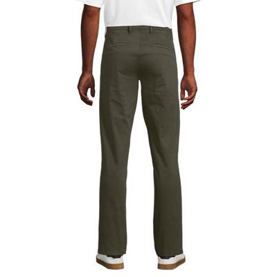 Stretch Chinos, Slim Fit, Men, size: 38 34, regular, Green, Cotton/Cotton-blend, by Lands' End