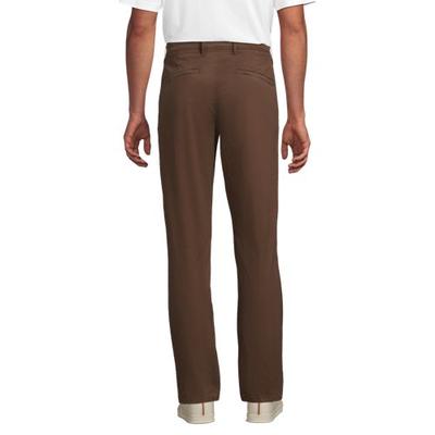 Stretch Chinos, Slim Fit, Men, size: 30 32, regular, Brown, Cotton/Cotton-blend, by Lands' End