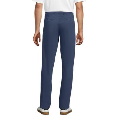 Stretch Chinos, Slim Fit, Men, size: 38 28, regular, Blue, Cotton/Cotton-blend, by Lands' End