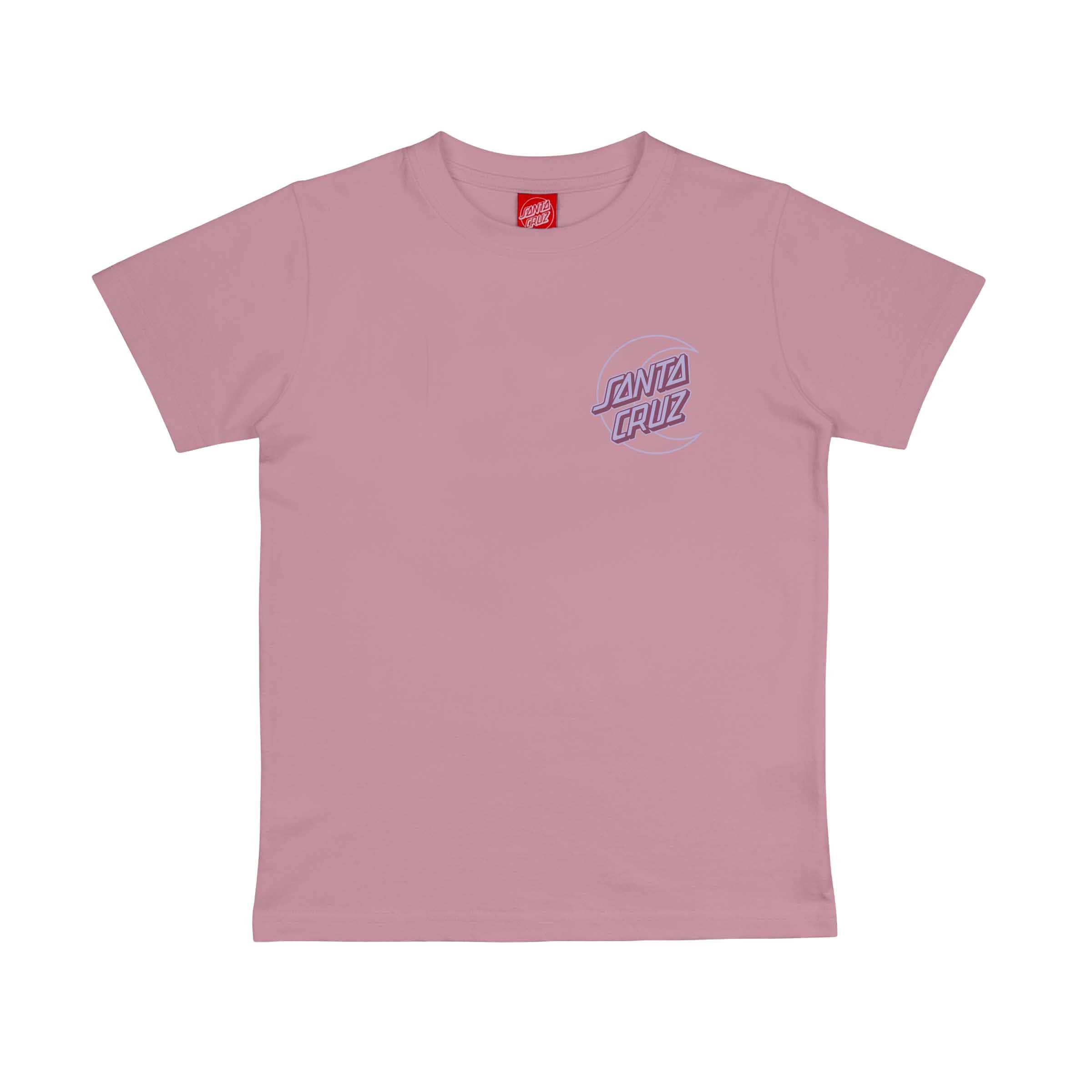 T-Shirt SANTA CRUZ "YOUTH IMPRINT MOON DOT T-SHIRT", Kinder, Gr. 13/14 (158), rosa (universal pink), Obermaterial: 100% Baumwolle, Shirts Image