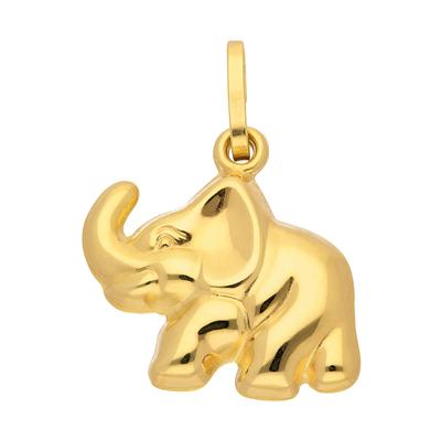 Ketten-Anhänger ADELIA´S "333 Gold Anhänger Elefant", gold, Schmuckanhänger, Damen, Gold, Goldschmuck für Damen Image