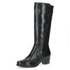 Stiefel CAPRICE, Damen, Gr. 42, schwarz, Leder, Textil, klassisch, Schuhe, Blockabsatz, Langschaftstiefel im Used Look
