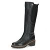 Stiefel CAPRICE, Damen, Gr. 41, schwarz, Leder, klassisch, Schuhe, Blockabsatz, Langschaftstiefel mit Kontrast-Rahmennaht