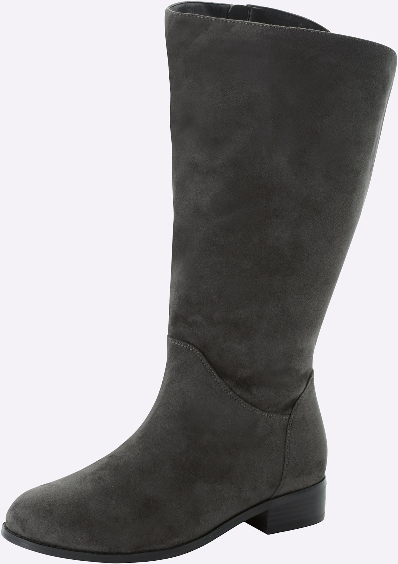 Weitschaftstiefel SHEEGO, Damen, Gr. 39, XXL-Schaft, grau, Lederimitat, Schuhe Weitschaftstiefel