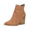 High-Heel-Stiefelette TOMS "TOMS Stiefelette Leder/Textil", Damen, Gr. 39, braun, Leder, Textil, elegant, Schuhe