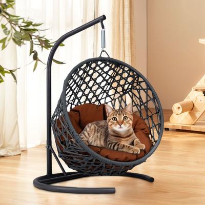 Cat Swing Bed With Stand & Cushion Cat Egg Chair