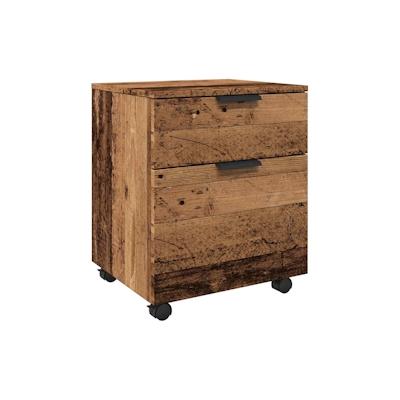 vidaXL Mobiler Aktenschrank mit Rollen Altholz 45x38x54 cm Image
