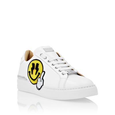 Leather Lo-Top Sneakers Strass Smile Image