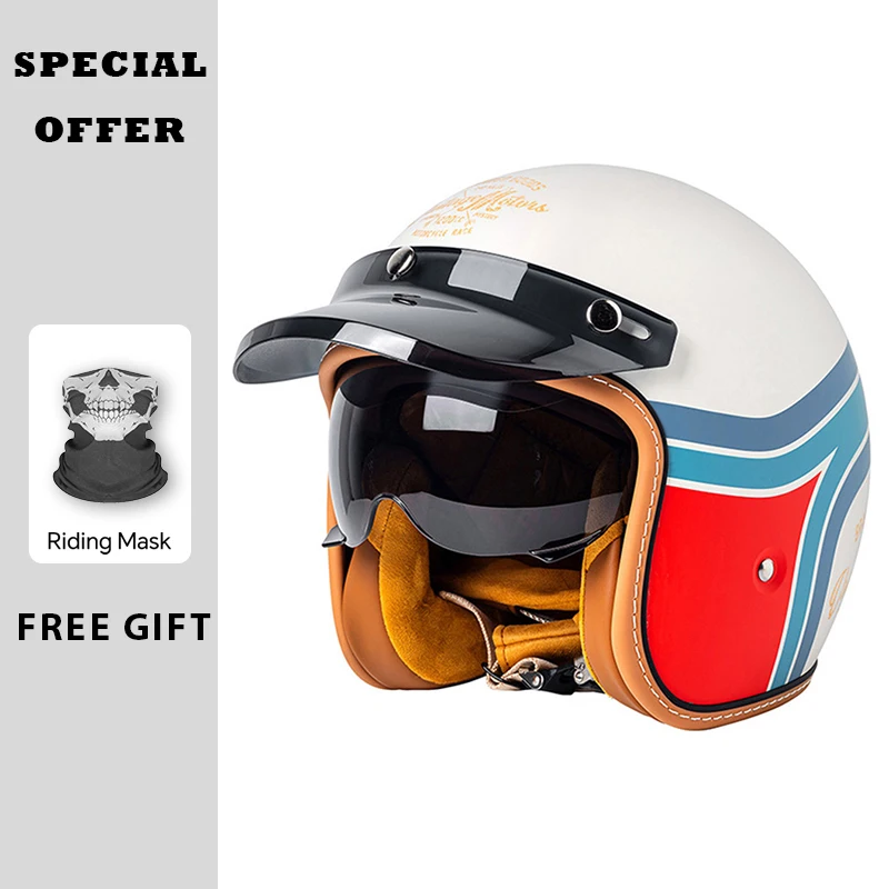 Casque Jet approuvé DOT hommes femmes casques De Moto à visage ouvert matériau ABS équipements De Moto Capacete De Moto