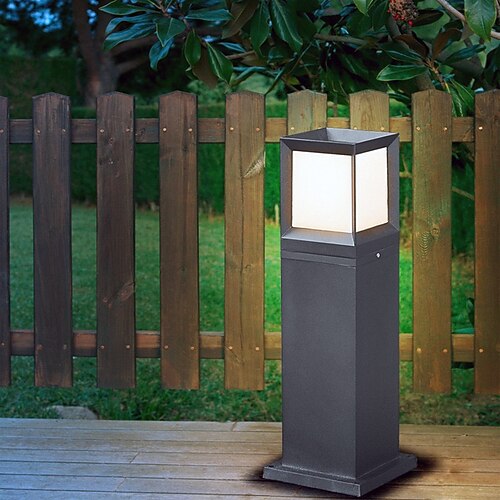 luce da giardino, luce da giardino in acrilico bianco caldo di lusso, illuminazione da giardino moderna in metallo da 20 W per patio, cortile e vialetto, decorazione 110-240 V